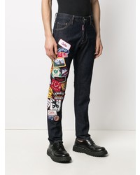 DSQUARED2 Patch Detailing Slim Fit Jeans