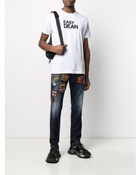 DSQUARED2 Patch Embroidered Straight Leg Jeans