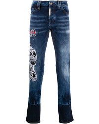 Philipp Plein Star Mid Rise Straight Jeans