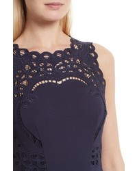 Ted Baker London Verita Eyelet Embroidered Body Con Dress