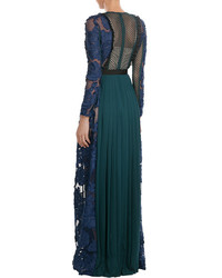Self-Portrait Embroidered Lace Maxi Dress