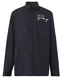 Burberry Embroidered Logo Cotton Shirt