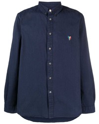 PS Paul Smith Logo Embroidered Organic Cotton Shirt