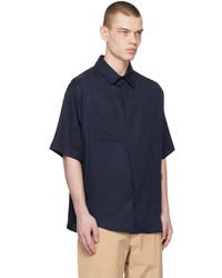 424 Navy Embroidered Shirt