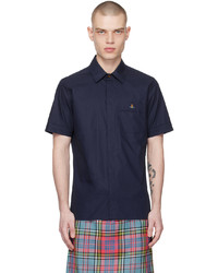 Vivienne Westwood Navy Embroidered Shirt