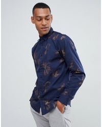 Selected Homme Shirt In Slim Fit With Embroidery