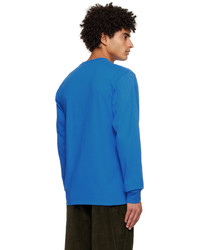 Noah Blue Embroidered Long Sleeve T Shirt