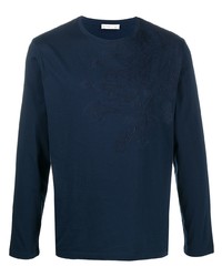 Etro Paisley Embroidered Long Sleeved T Shirt
