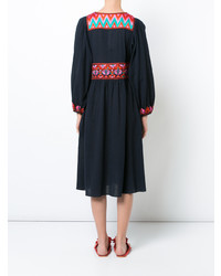 Figue Violeta Embroidered Peasant Dress