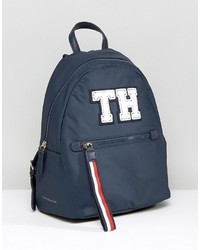 Tommy Hilfiger Modern Nylon Backpack In All Over Embroidered Flag