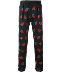 Paul Smith Strawberry Embroidered Tapered Trousers