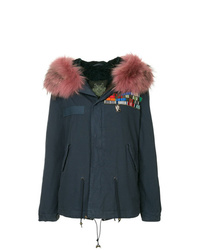 Mr & Mrs Italy Embroidered Hooded Parka Coat
