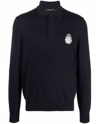 Billionaire Embroidered Logo Patch Polo Shirt