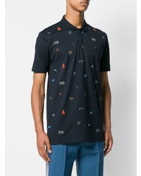 Lanvin Camping Embroidered Polo Shirt