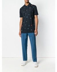 Lanvin Camping Embroidered Polo Shirt