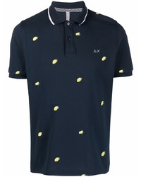 Sun 68 Embroidered Lemon Polo Shirt