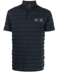 Armani Exchange Embroidered Logo Cotton Blend Polo Shirt