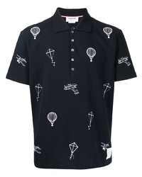 Thom Browne Embroidered Motif Polo Shirt