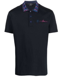 Versace Greca Embroidered Polo Shirt