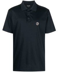 Giorgio Armani Logo Embroidered Cotton Polo Shirt