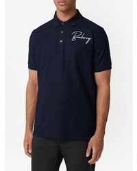 Burberry Logo Embroidered Oversized Polo Shirt