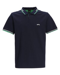 BOSS Logo Embroidered Piqu Polo Shirt