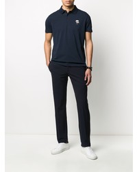 Karl Lagerfeld Logo Patch Short Sleeved Polo Shirt