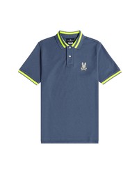 Psycho Bunny Rushup Tipped Pique Polo