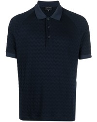 Giorgio Armani Zig Zag Jacquard Polo Shirt