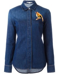 Stella McCartney Embroidered Bird Denim Shirt