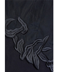 3.1 Phillip Lim Embroidered Cotton Poplin Shirt Dress Midnight Blue
