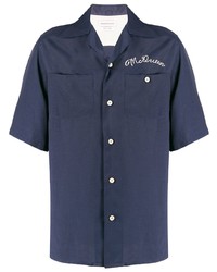 Alexander McQueen Embroidered Logo Bowling Shirt