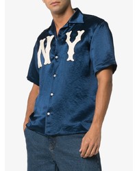 Gucci Gg Ny Yankees Bowling Shirt