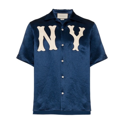 tromme Sow hensynsfuld Gucci Gg Ny Yankees Bowling Shirt, $993 | farfetch.com | Lookastic