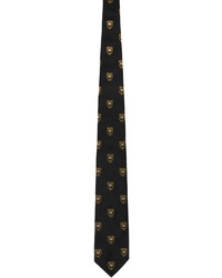 Beams Plus Black Embroidered Tie