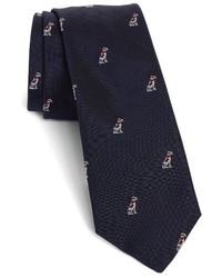 Paul Smith Embroidered Dog Silk Tie
