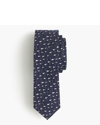 J.Crew English Silk Tie With Embroidered Fish