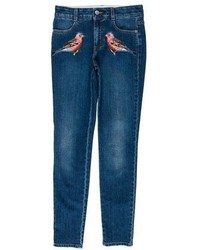 Stella McCartney 2016 Mid Rise Embroidered Jeans W Tags