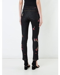 Alice + Olivia Aliceolivia Embroidered Slim Fit Skinny Jeans
