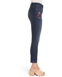 NYDJ Alina Embroidered Stretch Skinny Ankle Jeans