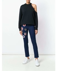 Mr & Mrs Italy Decorative Patch Cropped Jeans