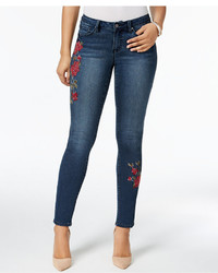 Earl Jeans Skinny Ankle Length Embroidered Jeans