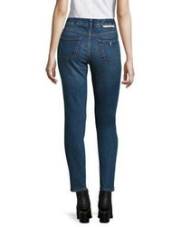 Stella McCartney Embroidered High Waist Skinny Jeans