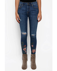 Driftwood Floral Embroidered Skinny