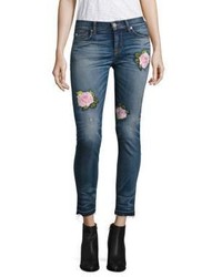 Hudson Nico Embroidered Super Skinny Ankle Jeans