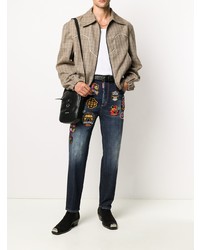 DSQUARED2 Slogan Patch Straight Leg Jeans