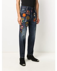 DSQUARED2 Slogan Patch Straight Leg Jeans