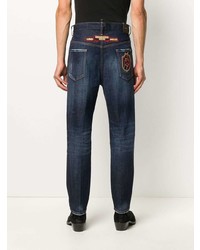 DSQUARED2 Slogan Patch Straight Leg Jeans