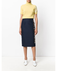No.21 No21 Floral Embroidery Midi Skirt