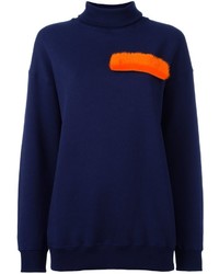 MSGM Fur Applique Sweatshirt